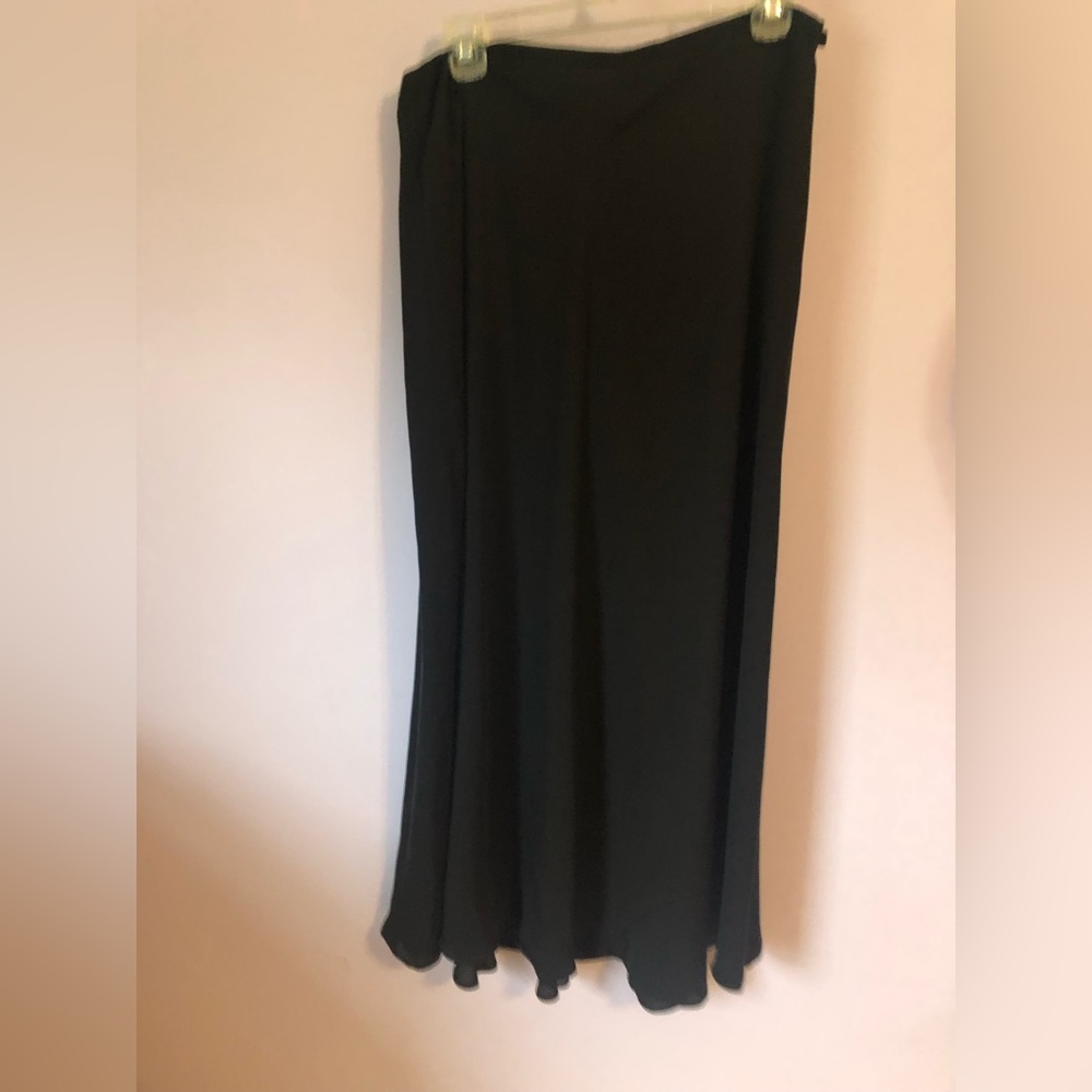 Talbots black silk skirt size 14